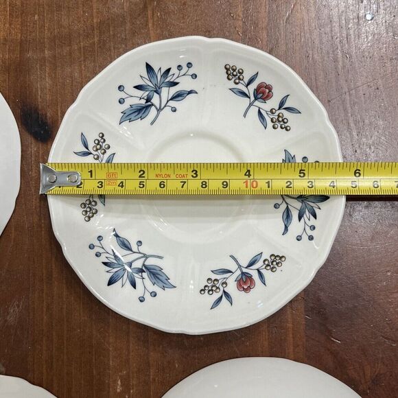 Wedgwood Williamsburg Potpourri 5 Piece Tea/Coffee Saucer Plate - Picture 12 of 12